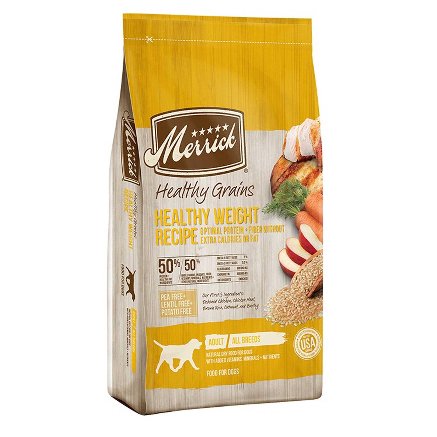 Merrick Healthy Grains Dry Dog Food Healthy Weight Recipe - Healthber