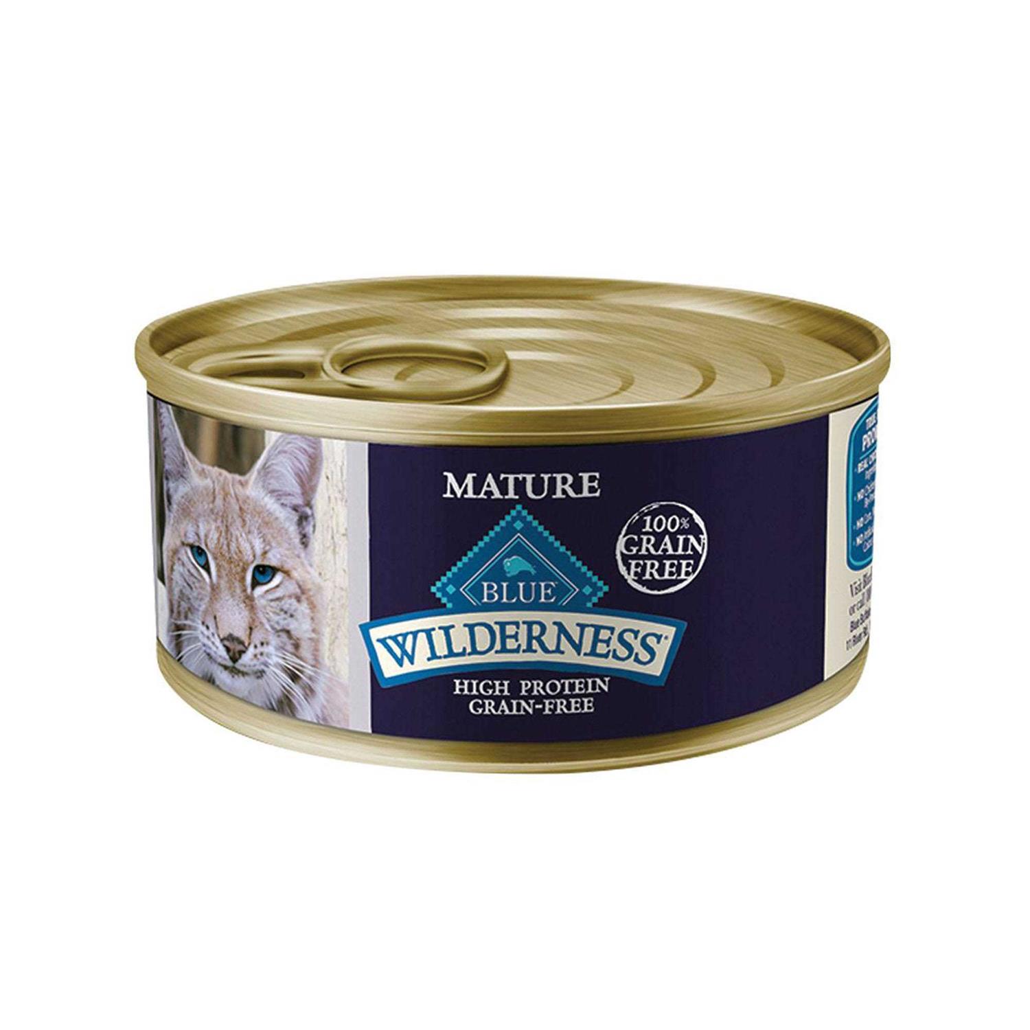 Blue Buffalo Wilderness Mature Chicken Recipe Grain-Free Wet Cat Food Can - Healthber