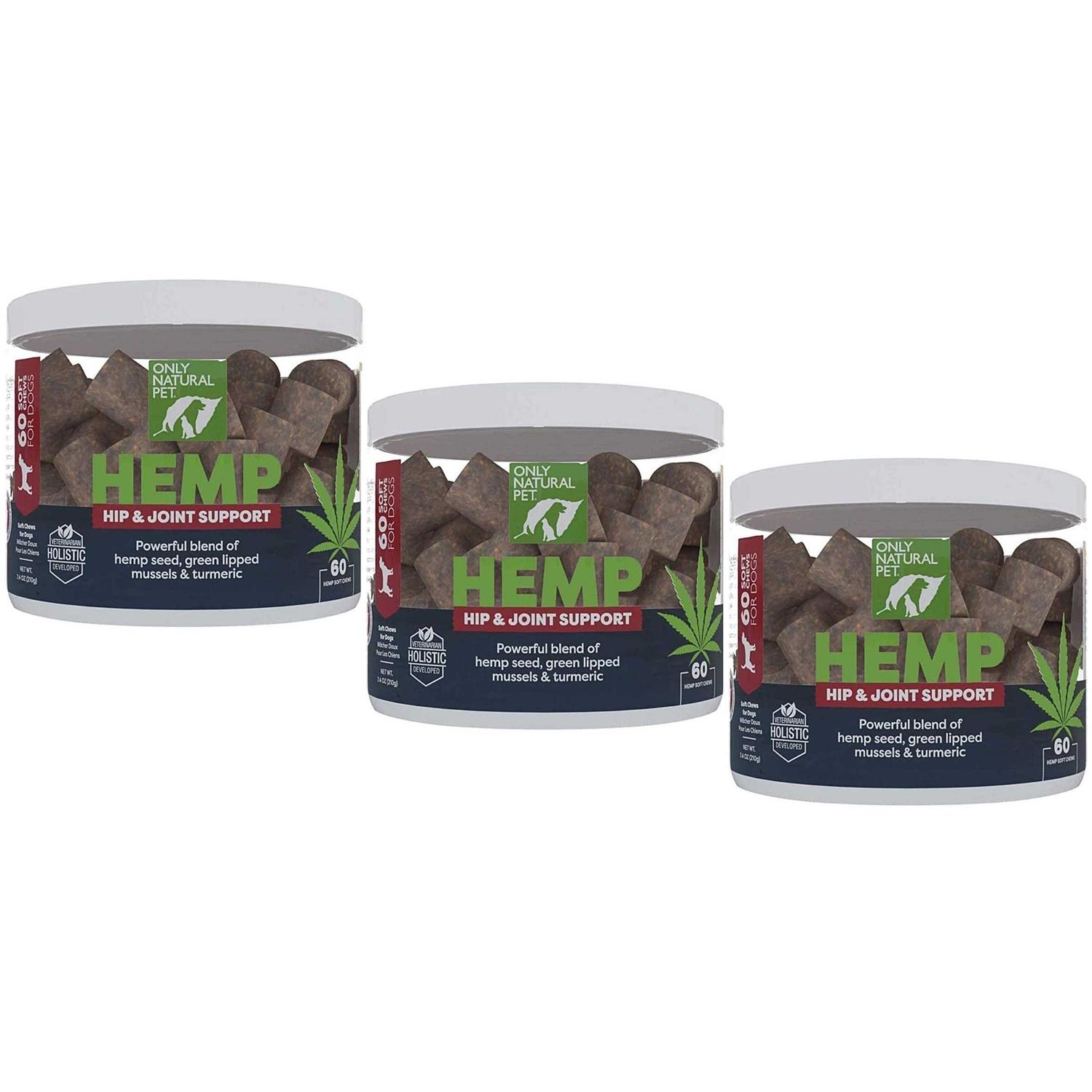 Only Natural Pet Hemp Hip & Joint Support Soft Dog Chews - Healthber