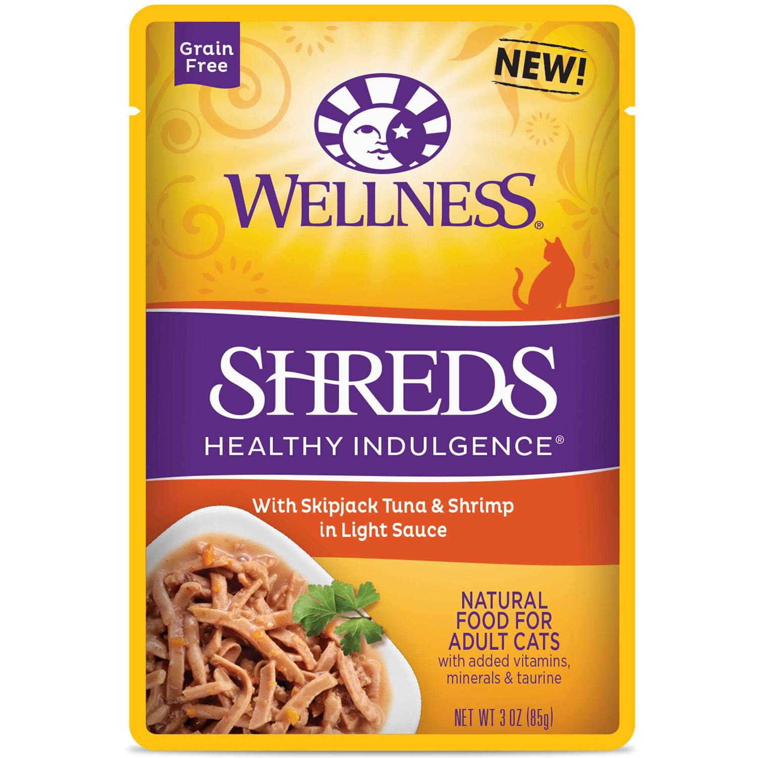 Wellness Healthy Indulgence Shreds Grain Free Wet Cat Food - Healthber