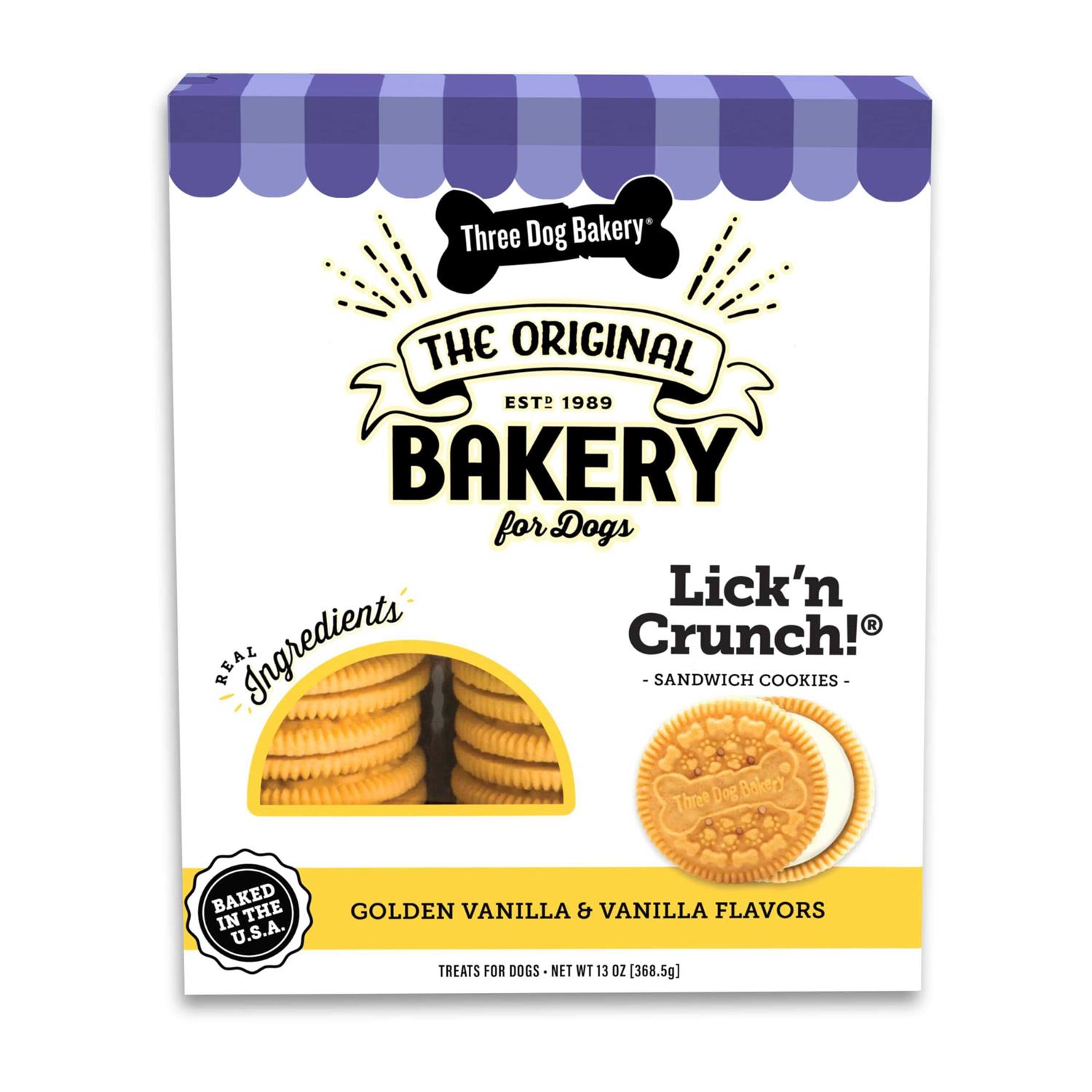 Three Dog Bakery Lick ‘n Crunch Sandwich Dog Treats - Healthber