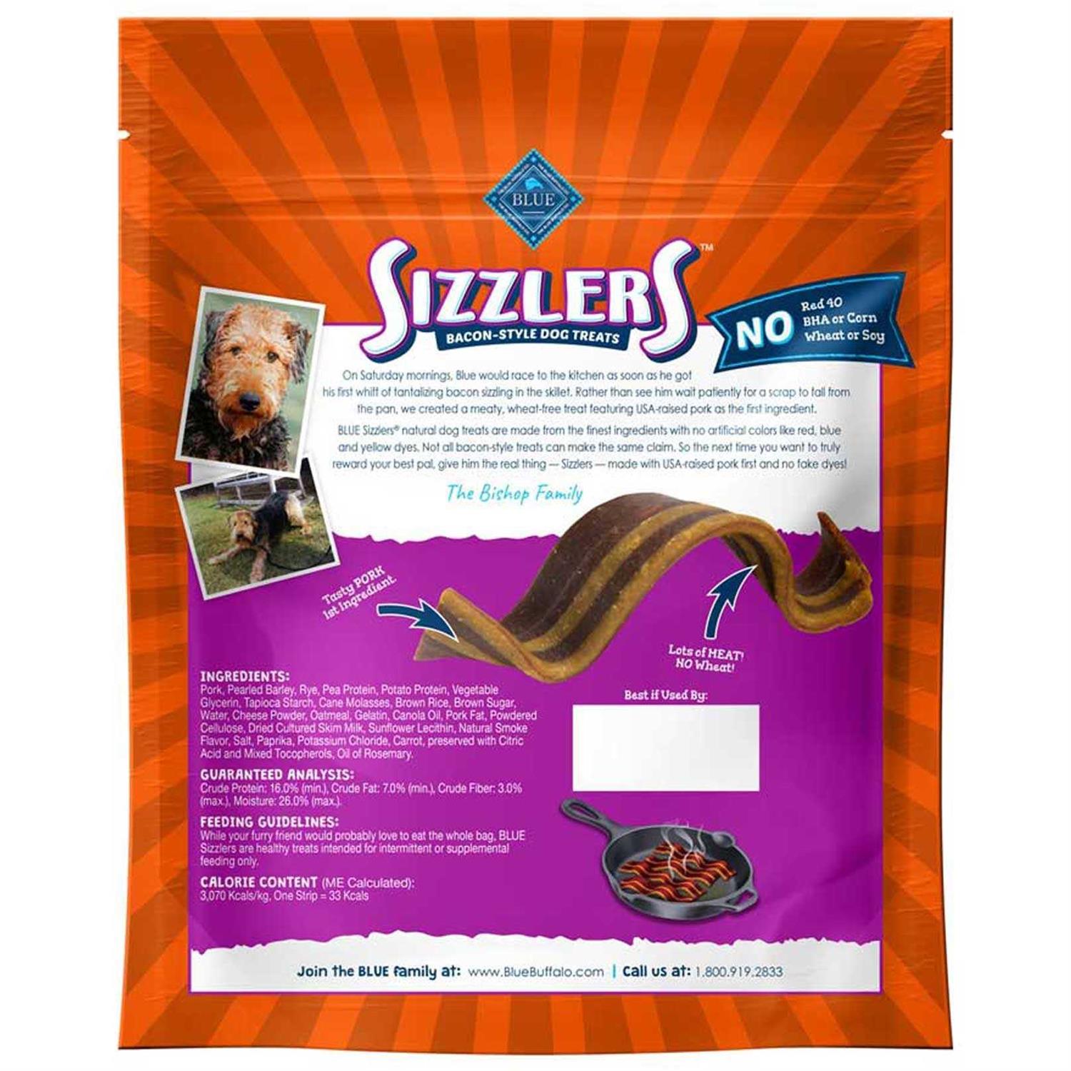 Blue Buffalo Sizzlers Bacon-Style Dog Treats - Healthber