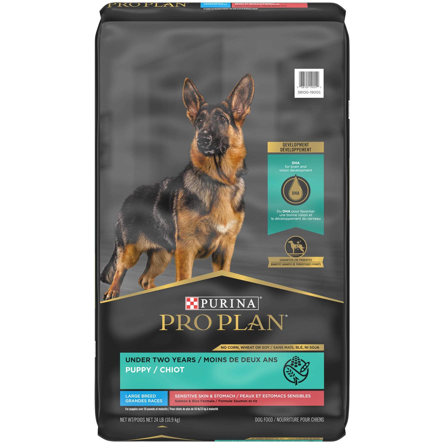 Purina Pro Plan Sensitive Skin Stomach Salmon Rice Large Breed Dry Puppy Food - Healthber