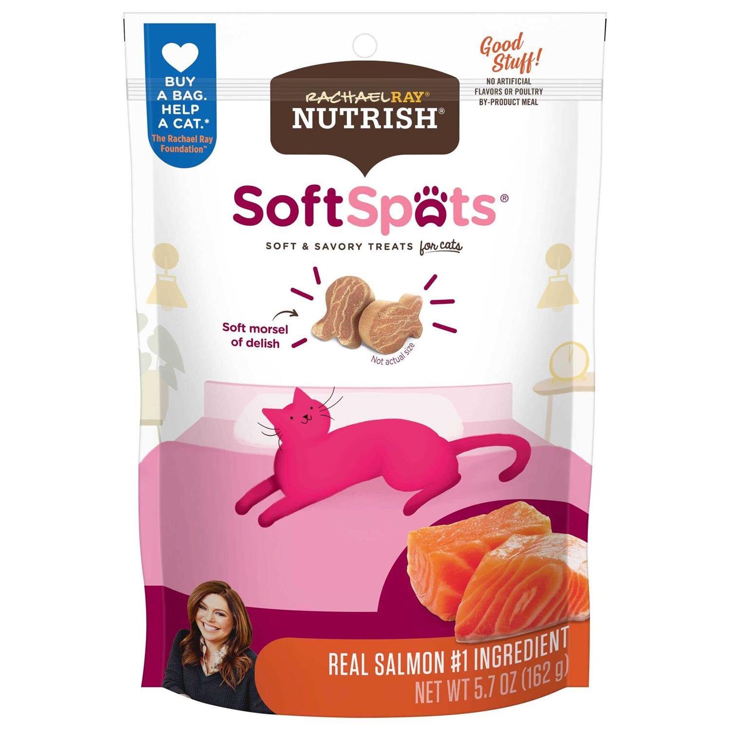 Rachael Ray Nutrish Salmon Soft Spots Cat Treats - Healthber
