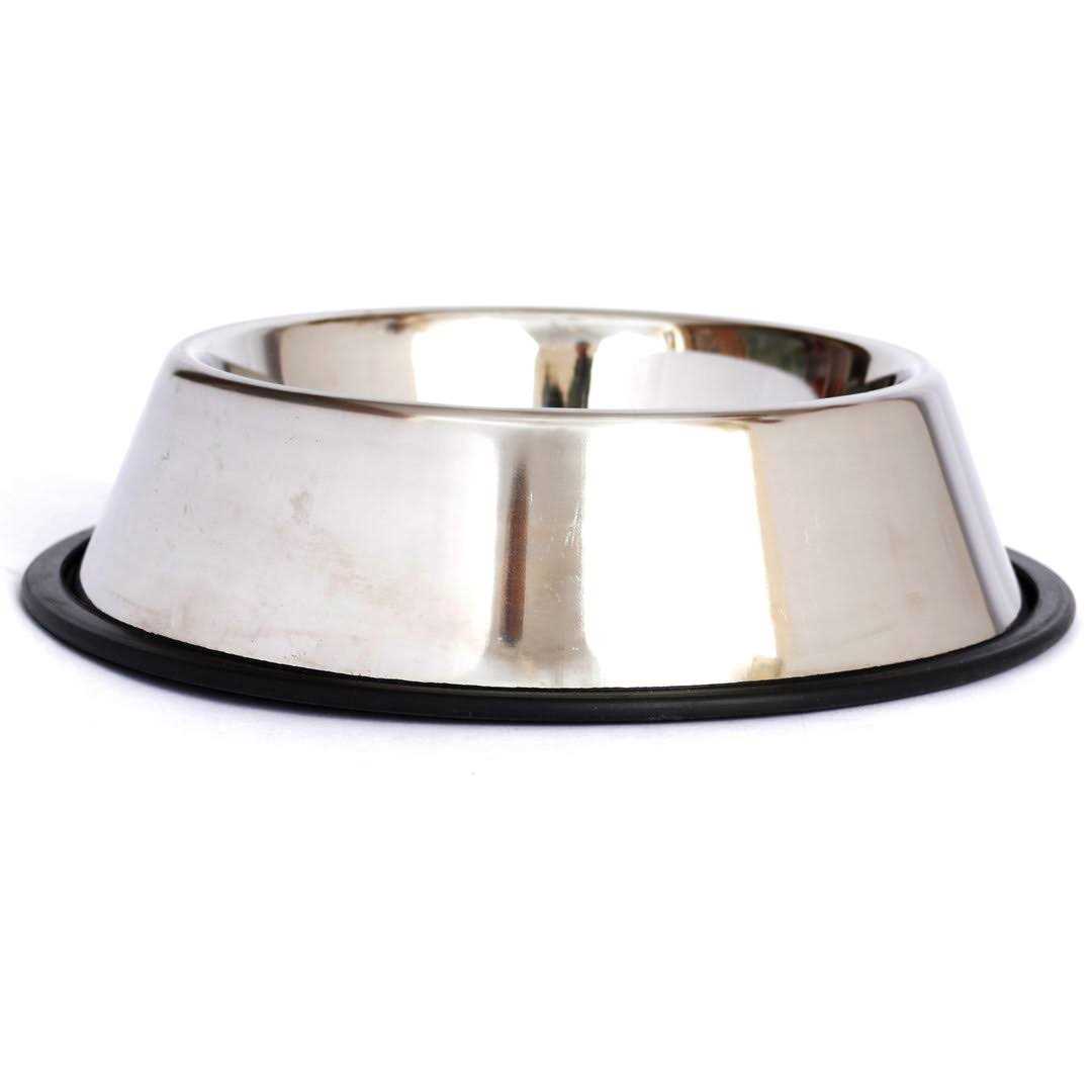 Iconic Pet 2 pack Stainless Steel Non-Skid Pet Bowl For Dog Or Cat - Healthber