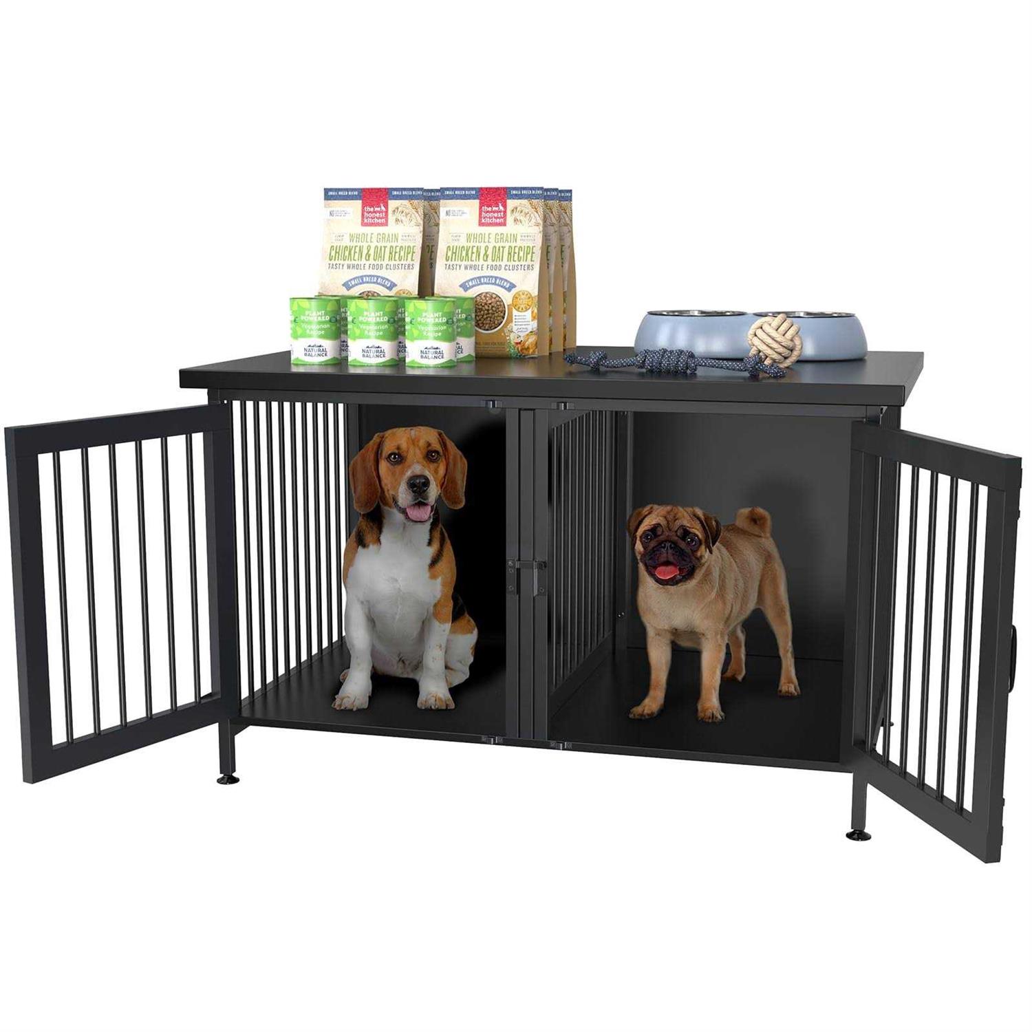 Gdlf Double Dog Crate with Divider for 1 or 2 Dogs - Healthber