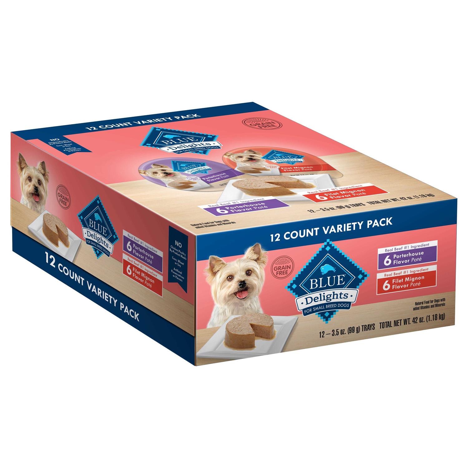 Blue Buffalo Delights Filet Mignon & Porterhouse Wet Dog Food - Healthber