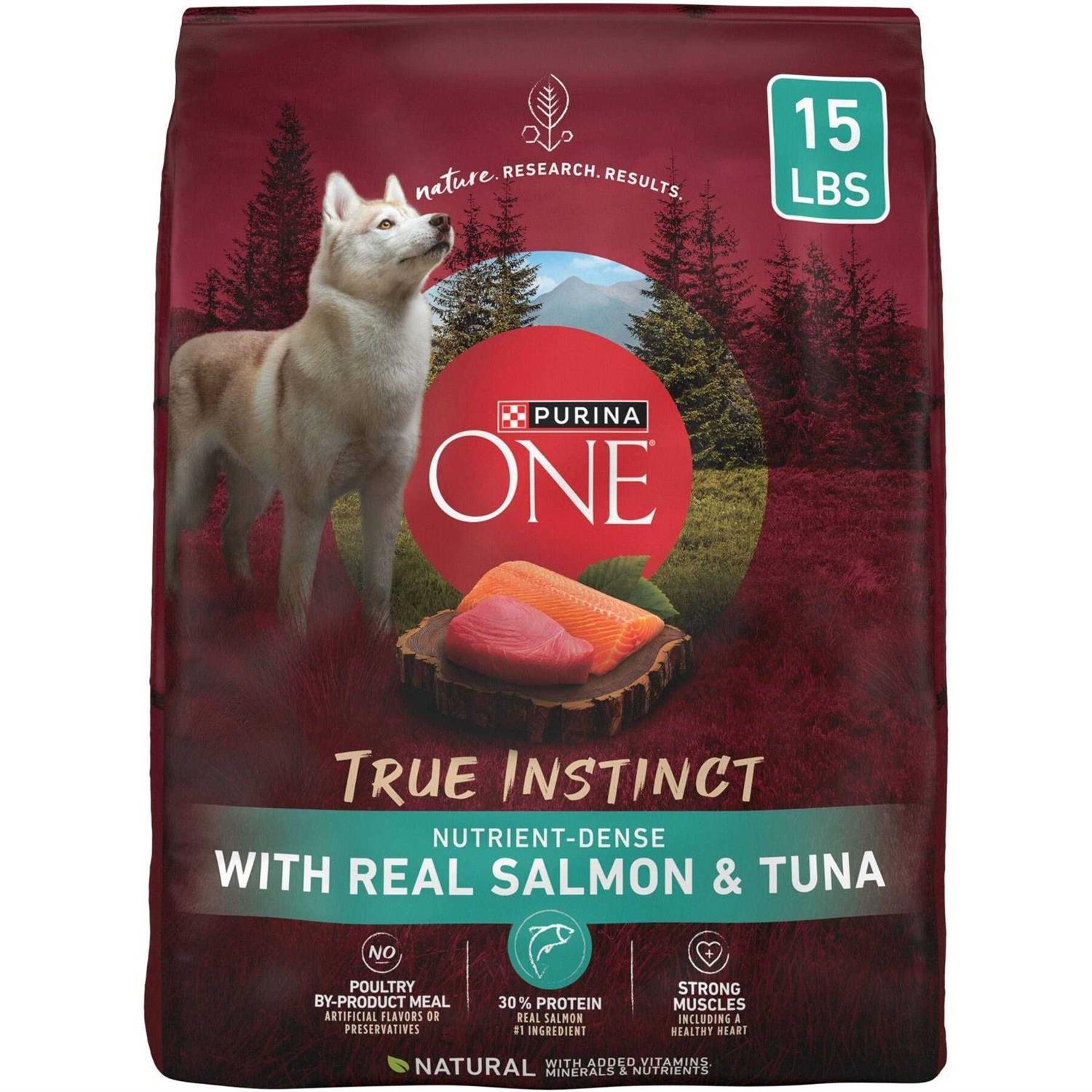 Purina ONE True Instinct with Real Salmon and Tuna Dry Dog Food - Healthber