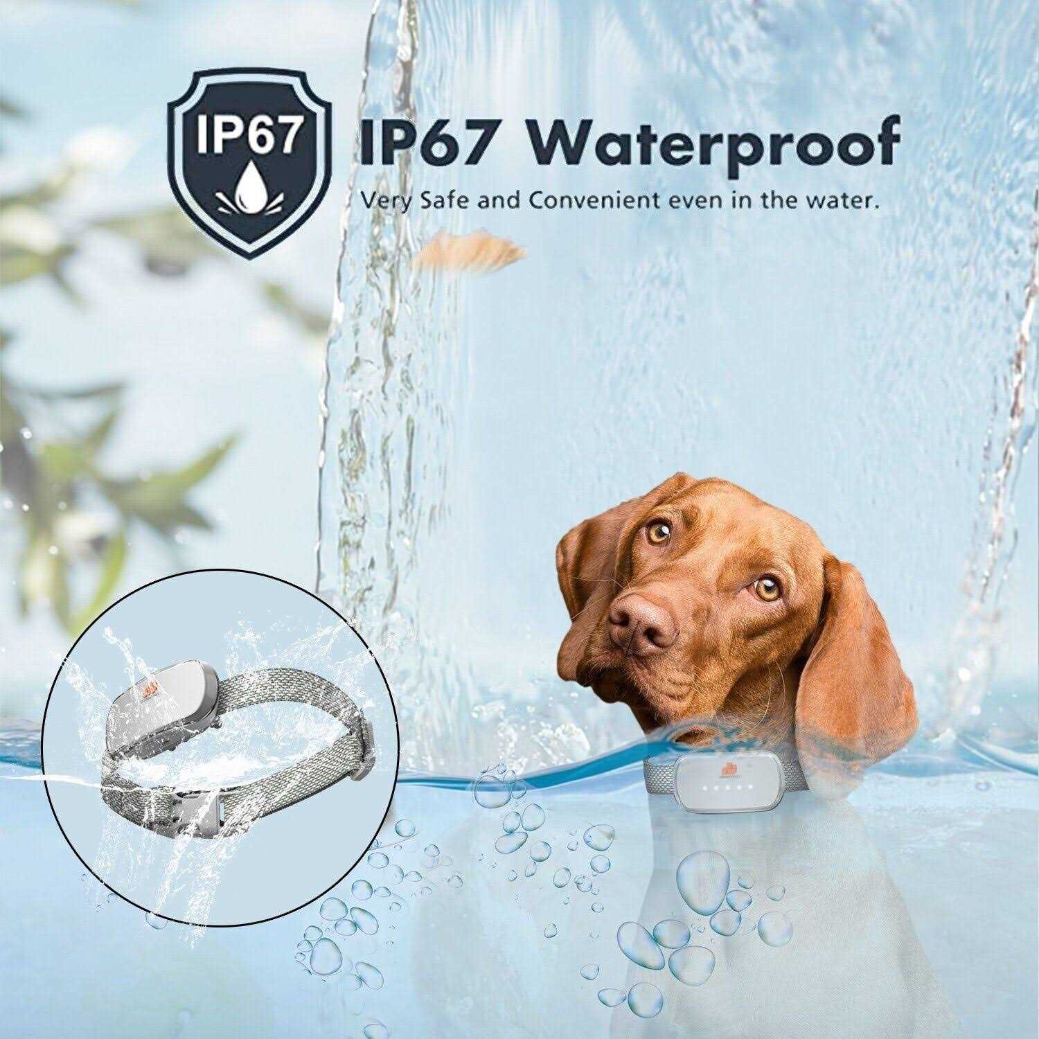 Groovypets Smart Automatic Anti bark Dog Collar Intelligent Waterproof Rechargeable Barking Terminator - Healthber