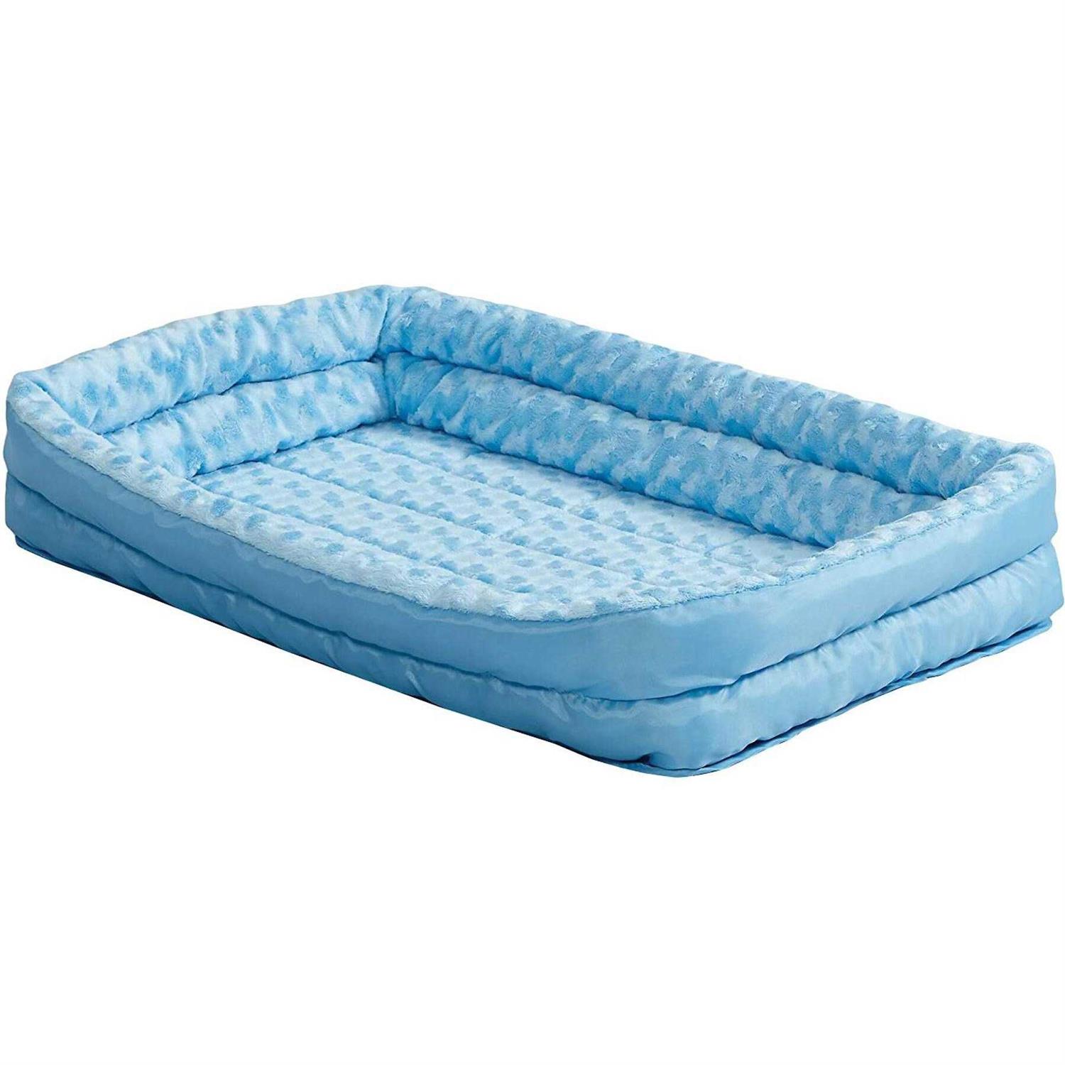 MidWest Double Bolster Pet Bed Blue - Healthber