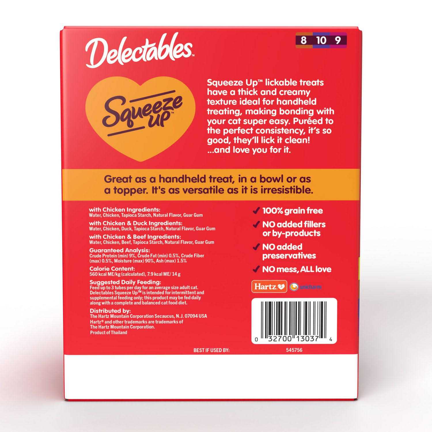 Hartz Delectables Squeeze Up Non-Seafood Variety Pack Interactive Lickable Wet Cat Treats - Healthber