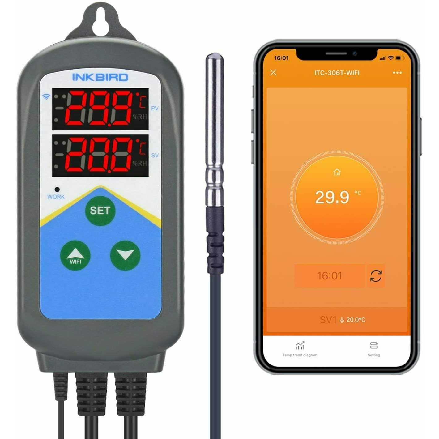Inkbird Heating Thermostat Temperature Controller ITC-306T - Healthber