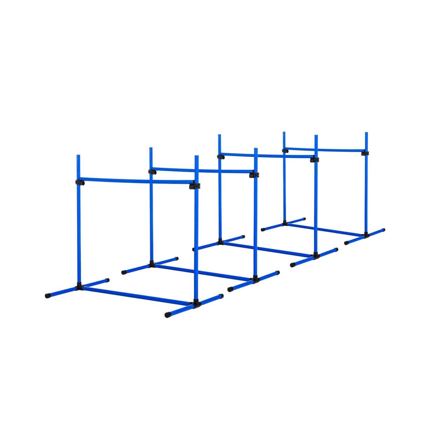 Pawhut 4 Piece Dog Agility Equipment with Adjustable Height Jump Bars - Healthber