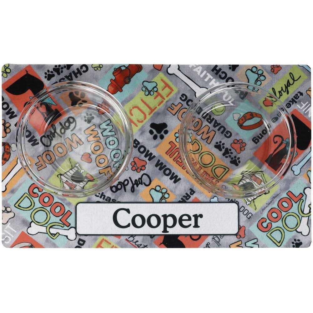 Drymate Personalized Pet Bowl Placemat Custom Dog Cat Food Feeding Mat - Healthber