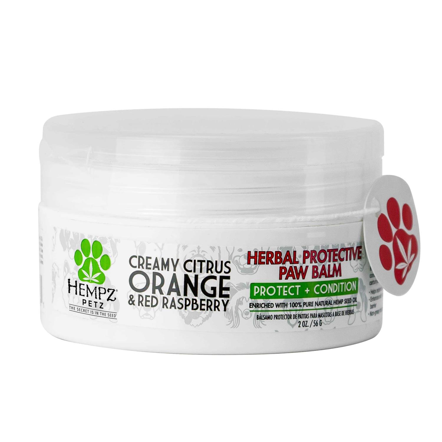 Hempz Petz Protective Paw Balm Creamy Citrus Orange & Red Raspberry - Healthber