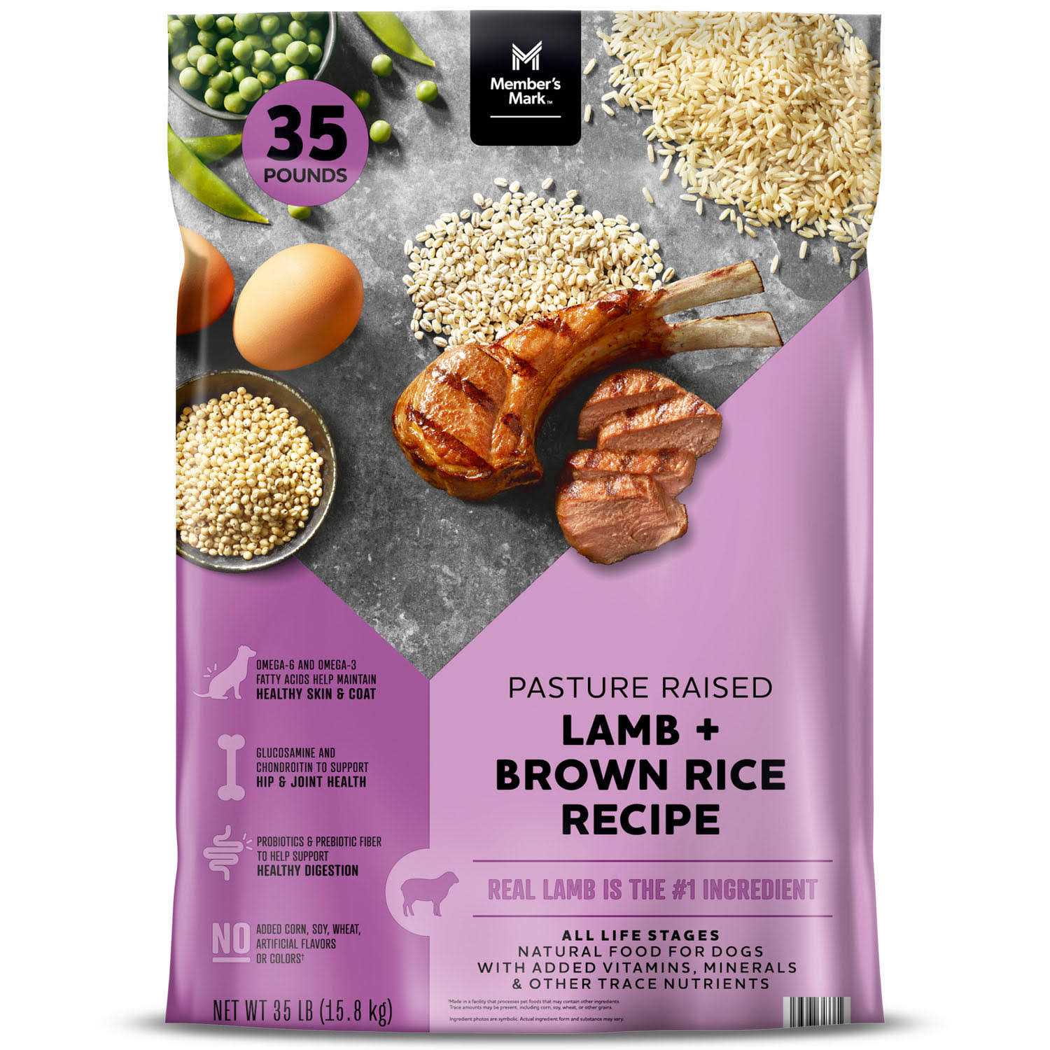 Member’s Mark Pasture Raised Lamb + Brown Rice Recipe Dry Dog Food - Healthber