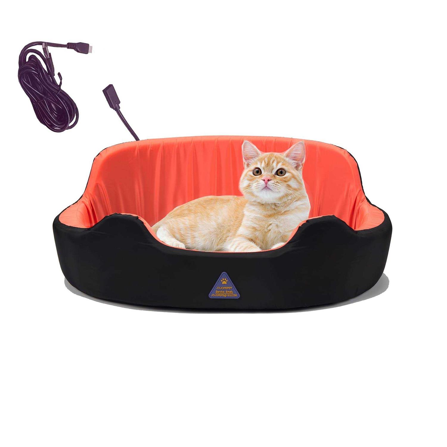 jojopepe washable dog bed heated cat bed for medium Small pets with warming temperature - Healthber
