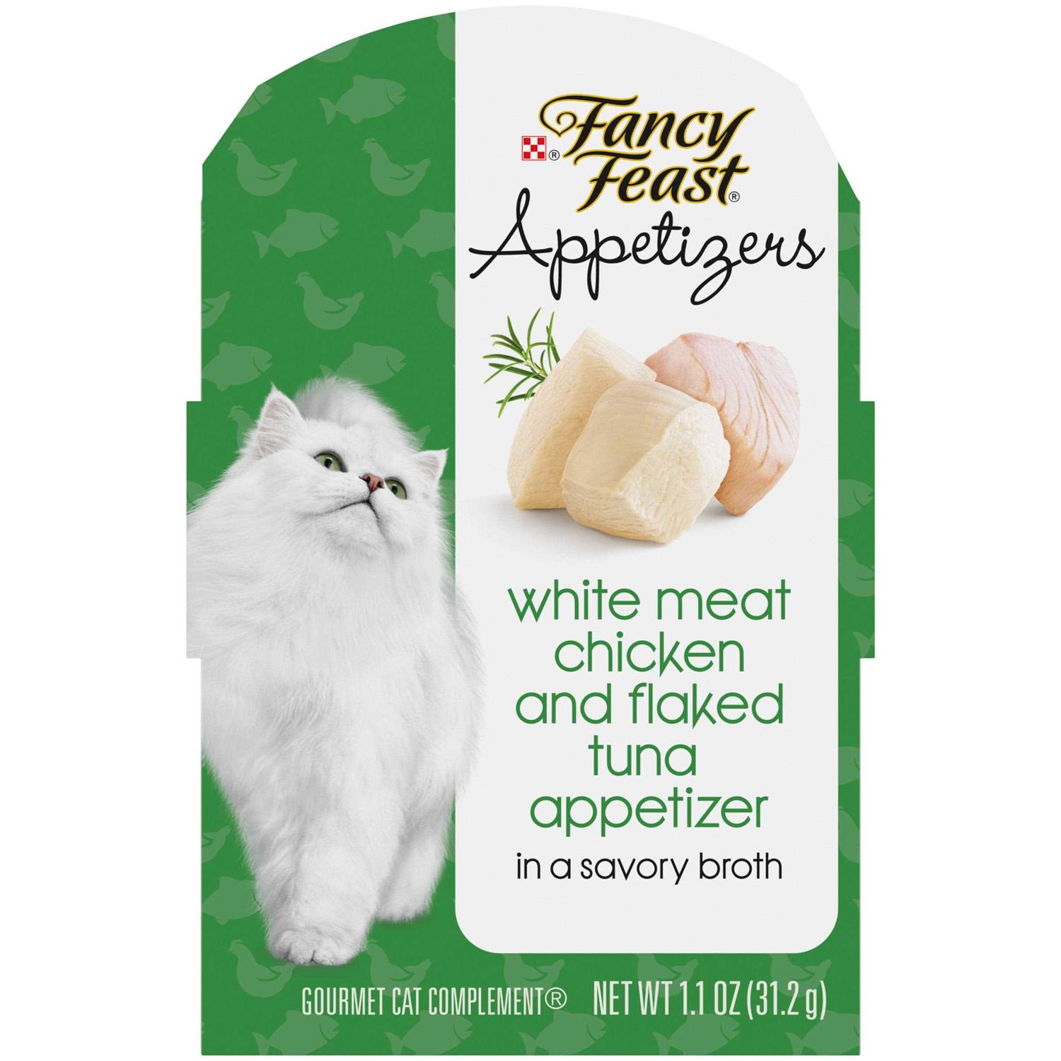 Fancy Feast Appetizers Grain-Free White Meat Chicken & Flaked Tuna Appetizer in Savory Broth Wet Cat Food - Healthber