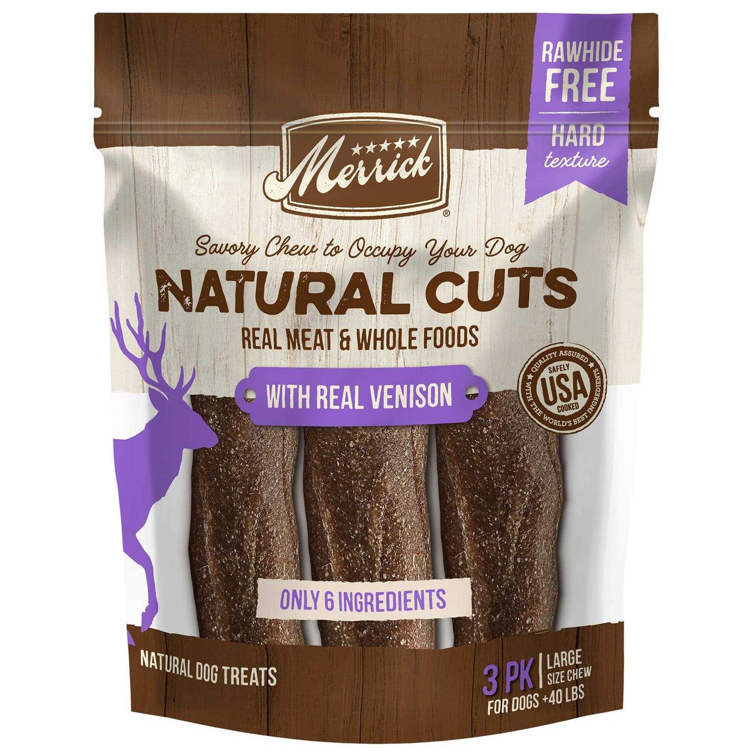 Merrick Natural Cuts Venison Dog Treats - Healthber