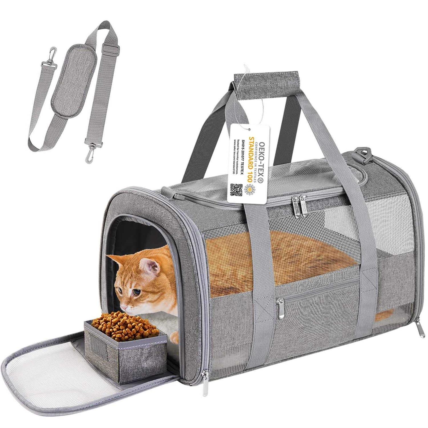 CUSSIOU Cat Carrier Dog Carrier Pet Carrier Airline Approved for Small Dogs Medium Cats Puppies Under 15 Lbs - Healthber