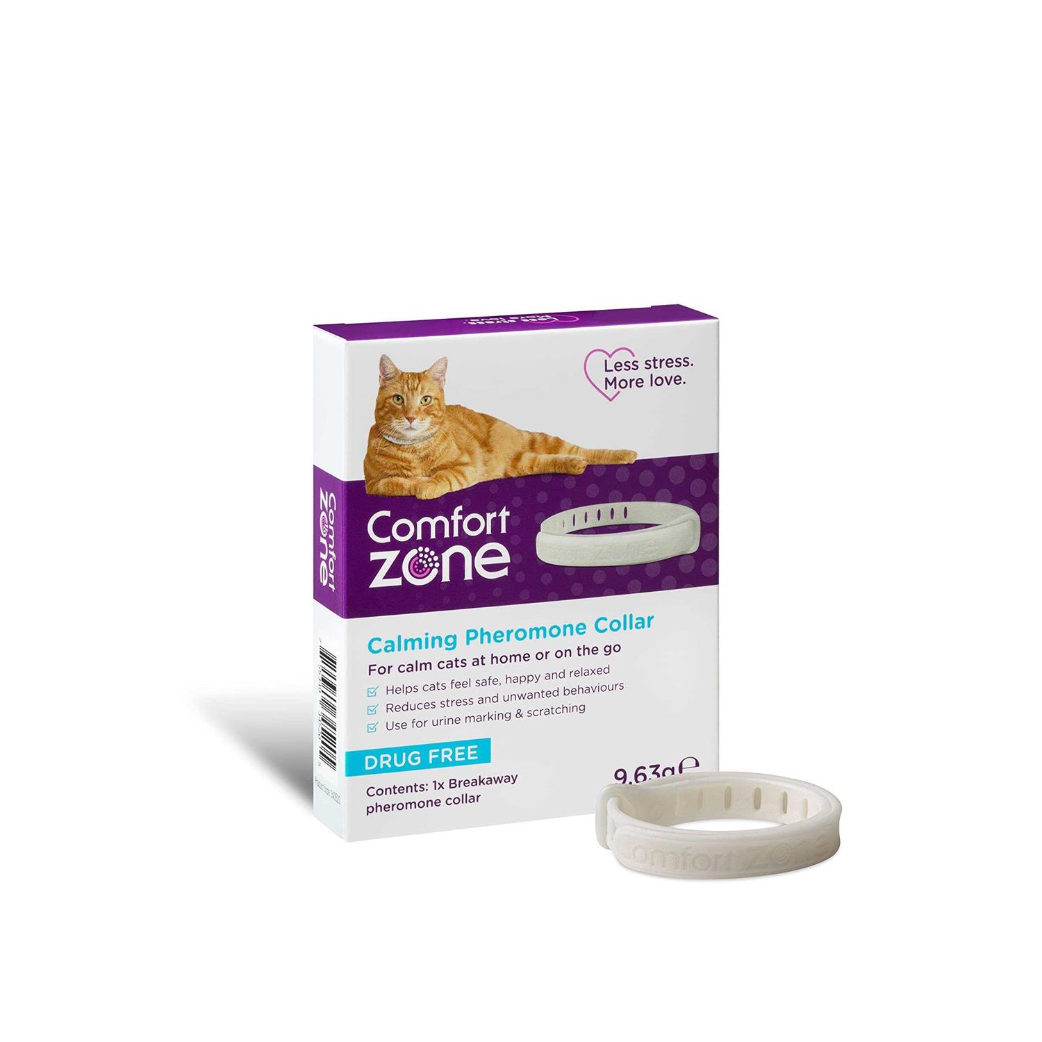 Comfort Zone 2 Pack Cat Calming Pheromone Collar for Cats De-Stress Your Cat - Healthber