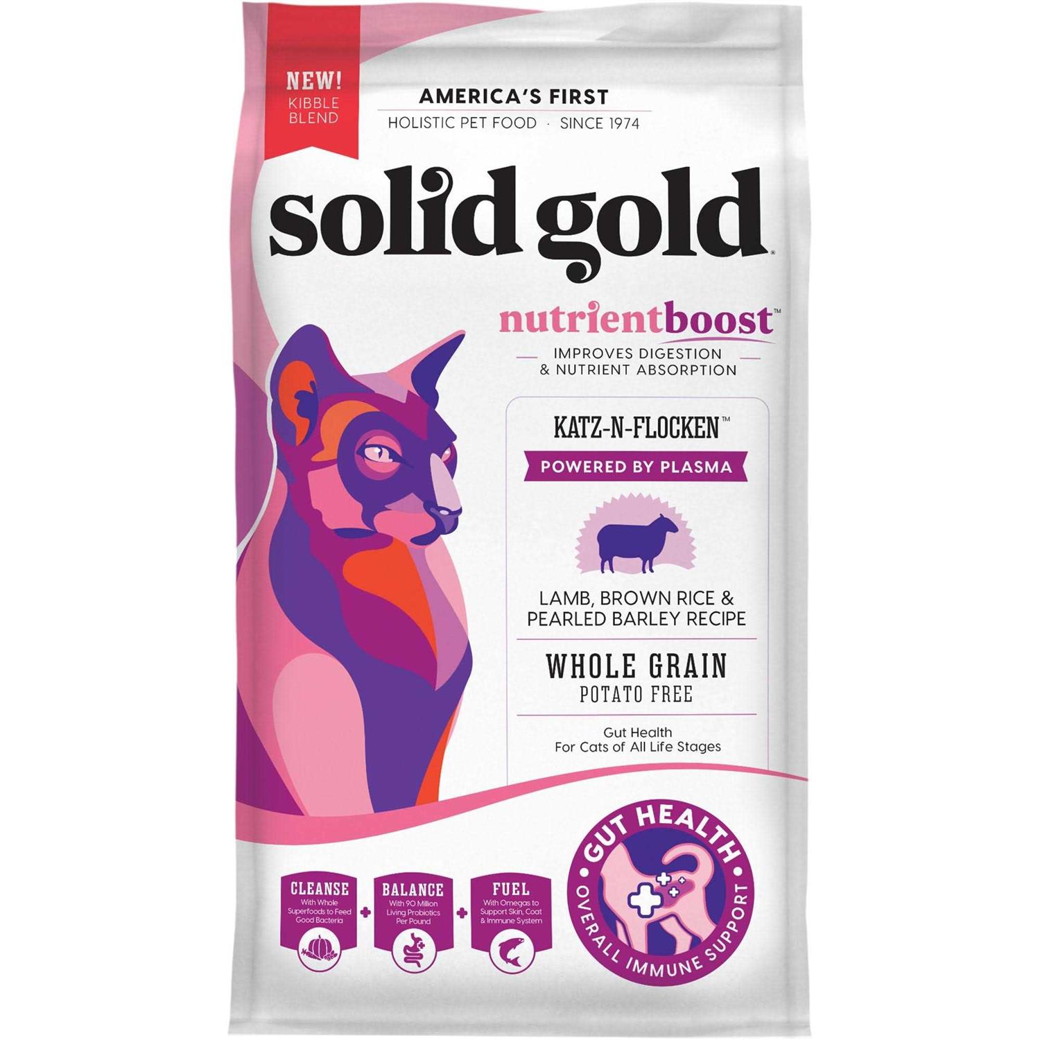 Solid Gold NutrientBoost Katz N Flocken Dry Cat Food with Lamb - Healthber