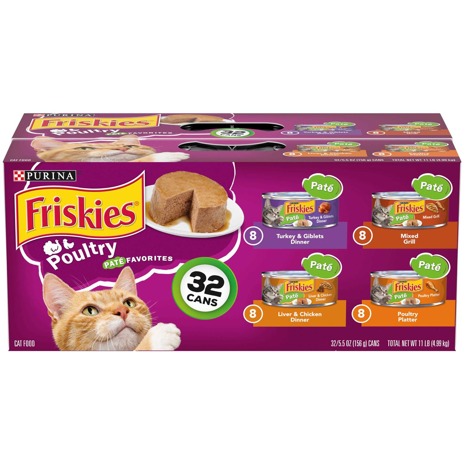 Friskies Purina Poultry Favorites Pate Wet Cat Food Variety Pack - Healthber