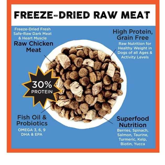 Nature’s Diet Raw Mix Kibble Chicken Liver Inclusions Freeze Dried-Dog Food - Healthber