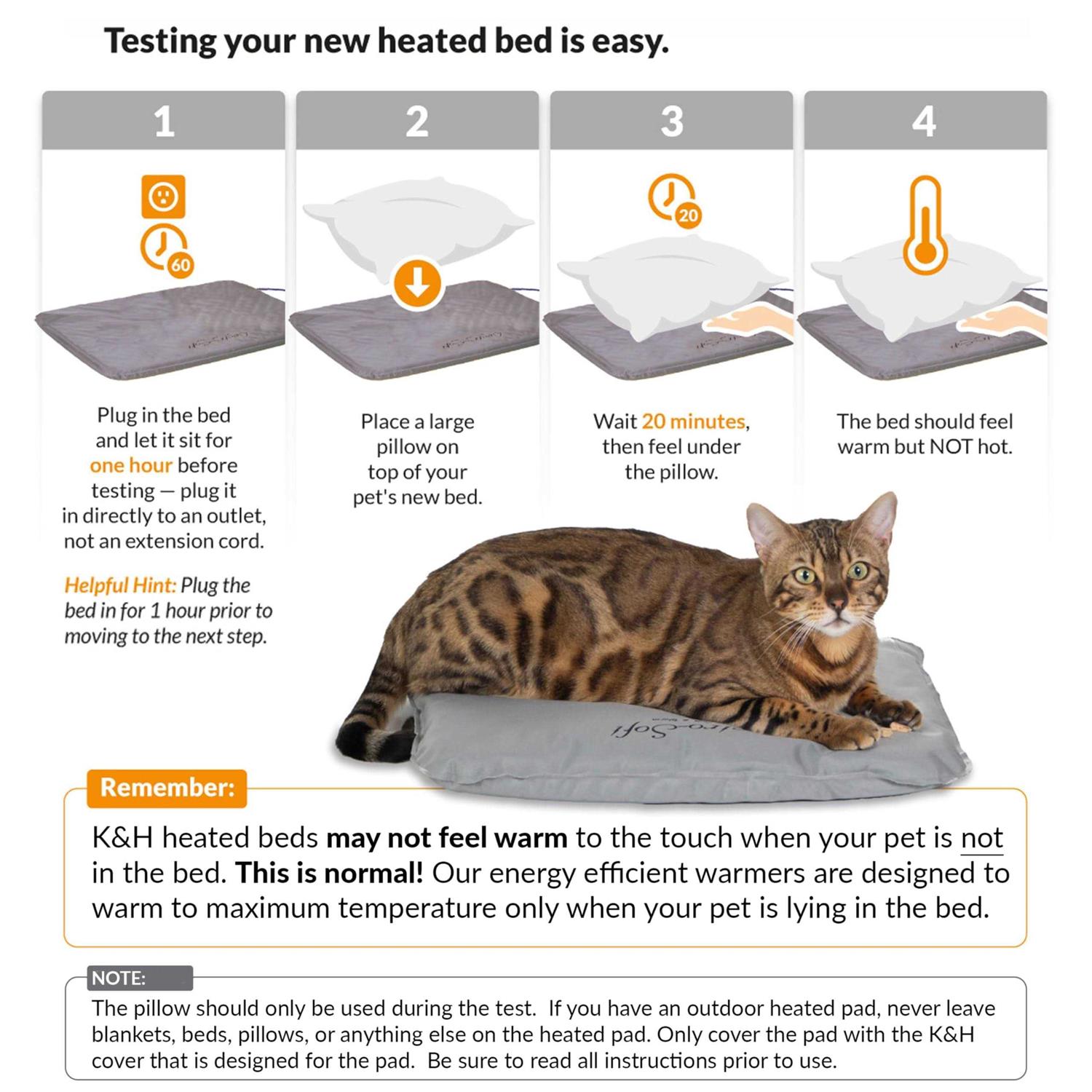 K&H Lectro-Soft Outdoor Heated Pet Bed - Healthber