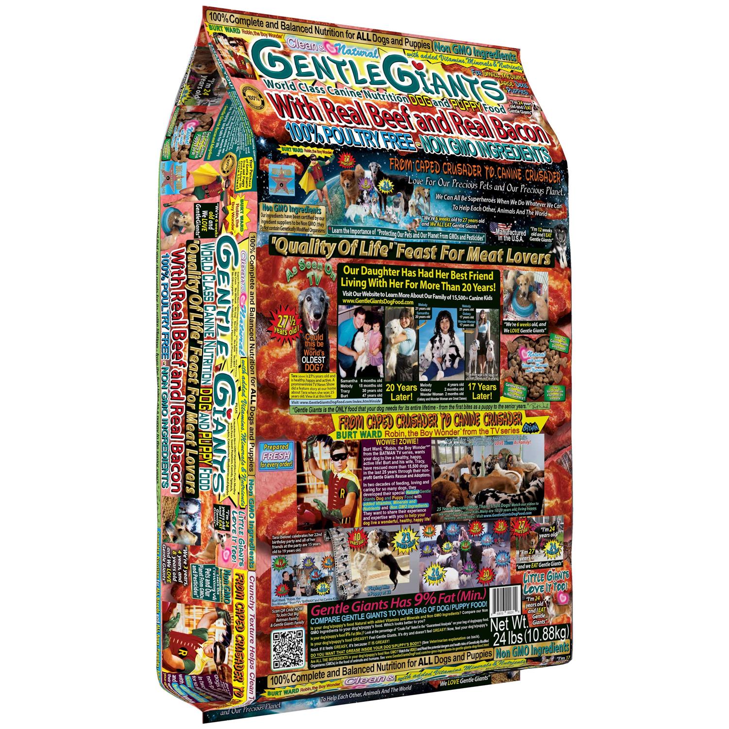 Gentle Giants Real Beef & Bacon Dry Dog Food - Healthber