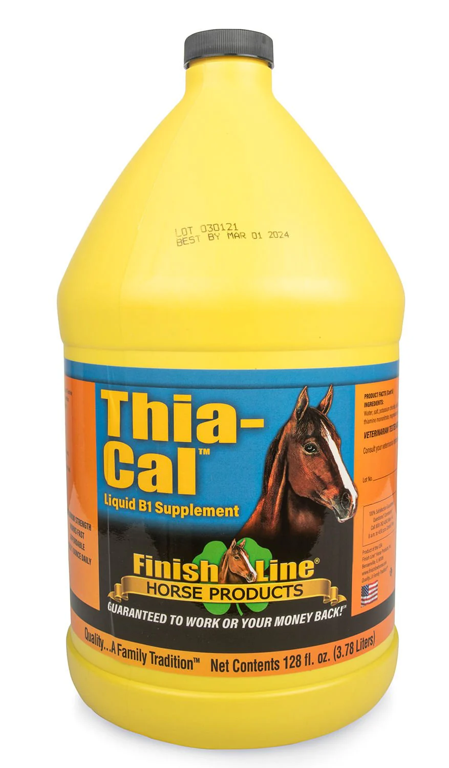 Thia-Cal Liquid B1 for Horses, Gallon - Healthber