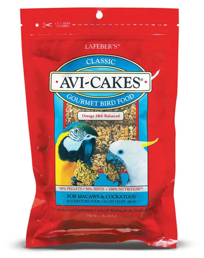 Lafeber Classic Avi-Cakes for Macaw & Cockatoo, 1 lb bag - Healthber