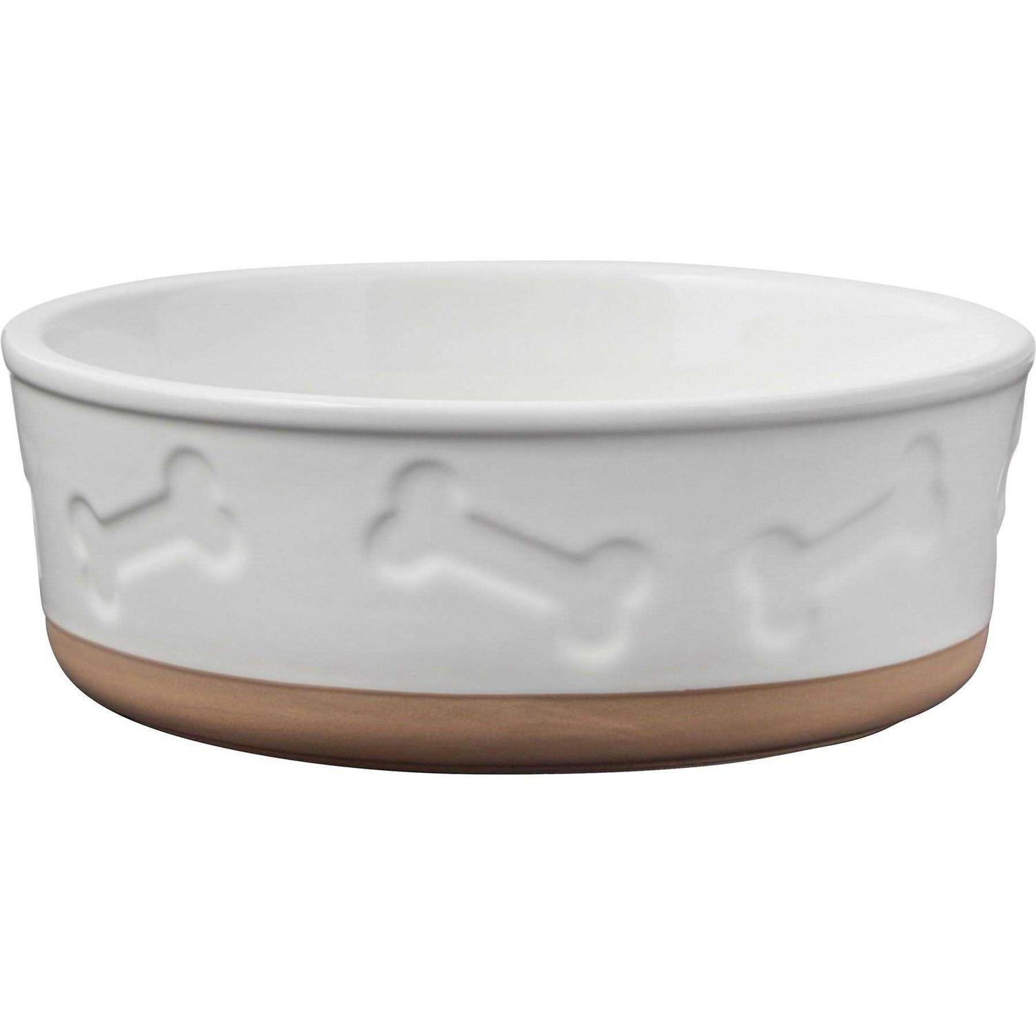 Frisco Bones Non-skid Ceramic Dog & Cat Bowl - Healthber