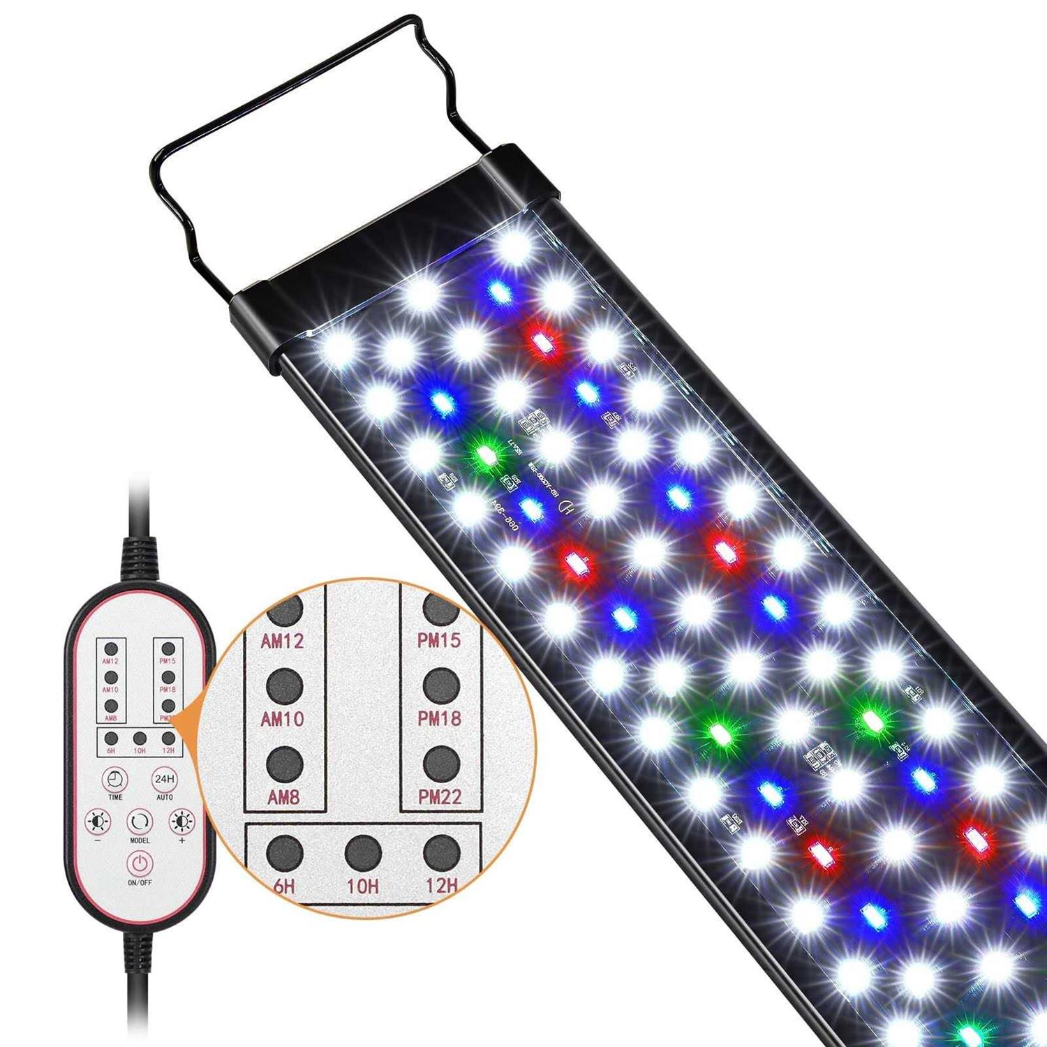 Gamalta Aquarium Light, 14W 24/7 Natural Mode Sunrise/Daylight/Moonlight Mode and Custom Mode with Expandable Bracket, Adjustable Timer and 7 - Healthber