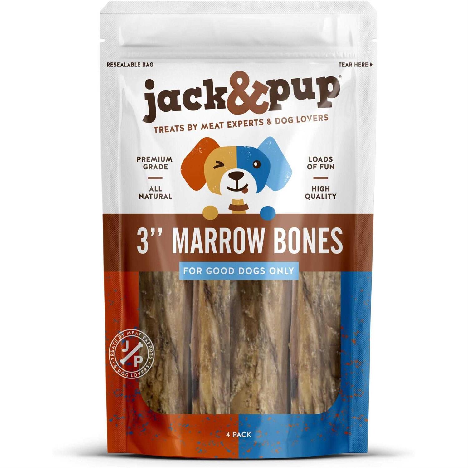 Jack & Pup Roasted Beef Marrow Bone Dog Treats - Healthber