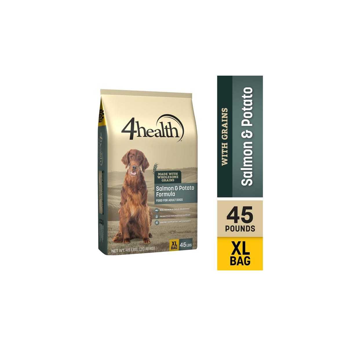 4health with Wholesome Grains Salmon Potato Formula Adult Dog Food - Healthber