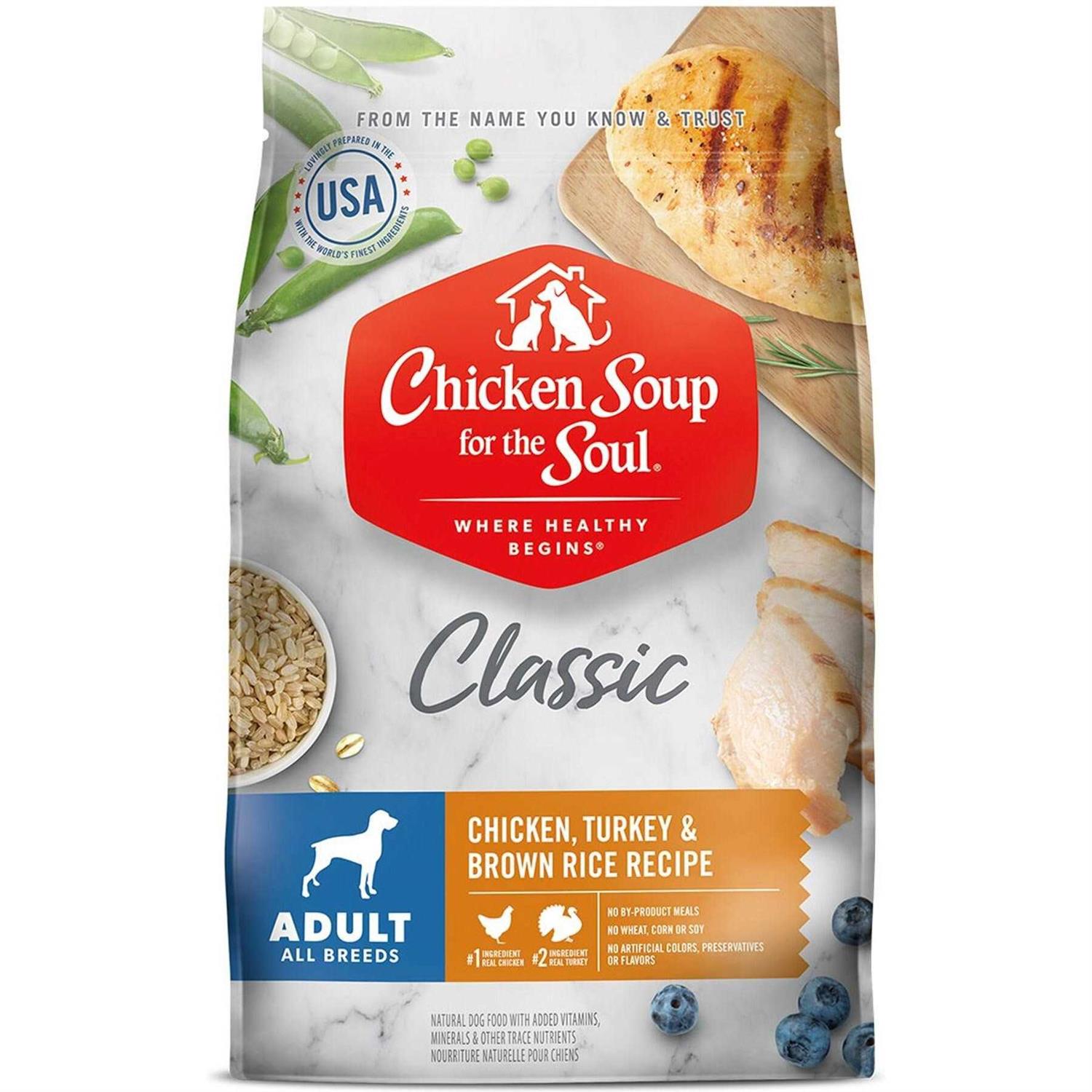 Chicken Soup for The Soul Chicken Turkey Brown Rice Dry Dog Food - Healthber