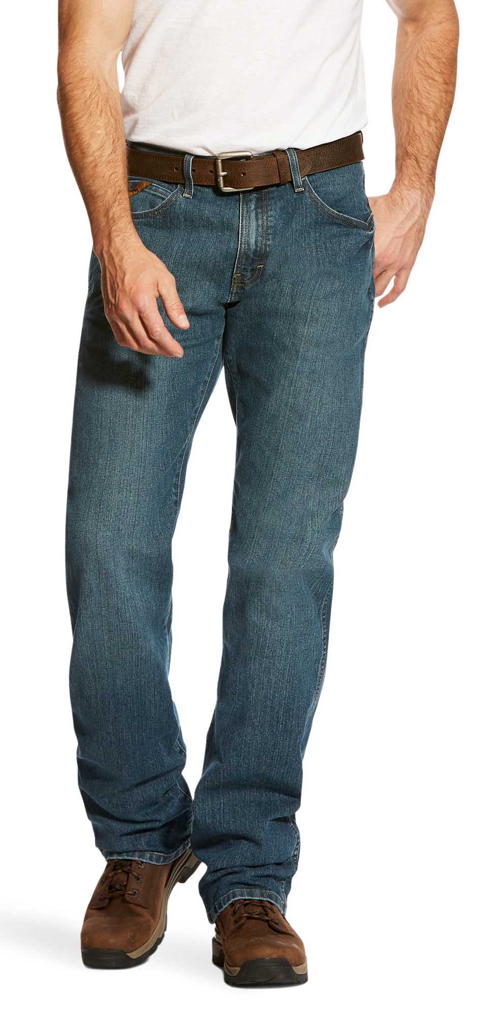Ariat Men's Rebar M4 Relaxed DuraStretch Basic Boot Cut Jean - Healthber