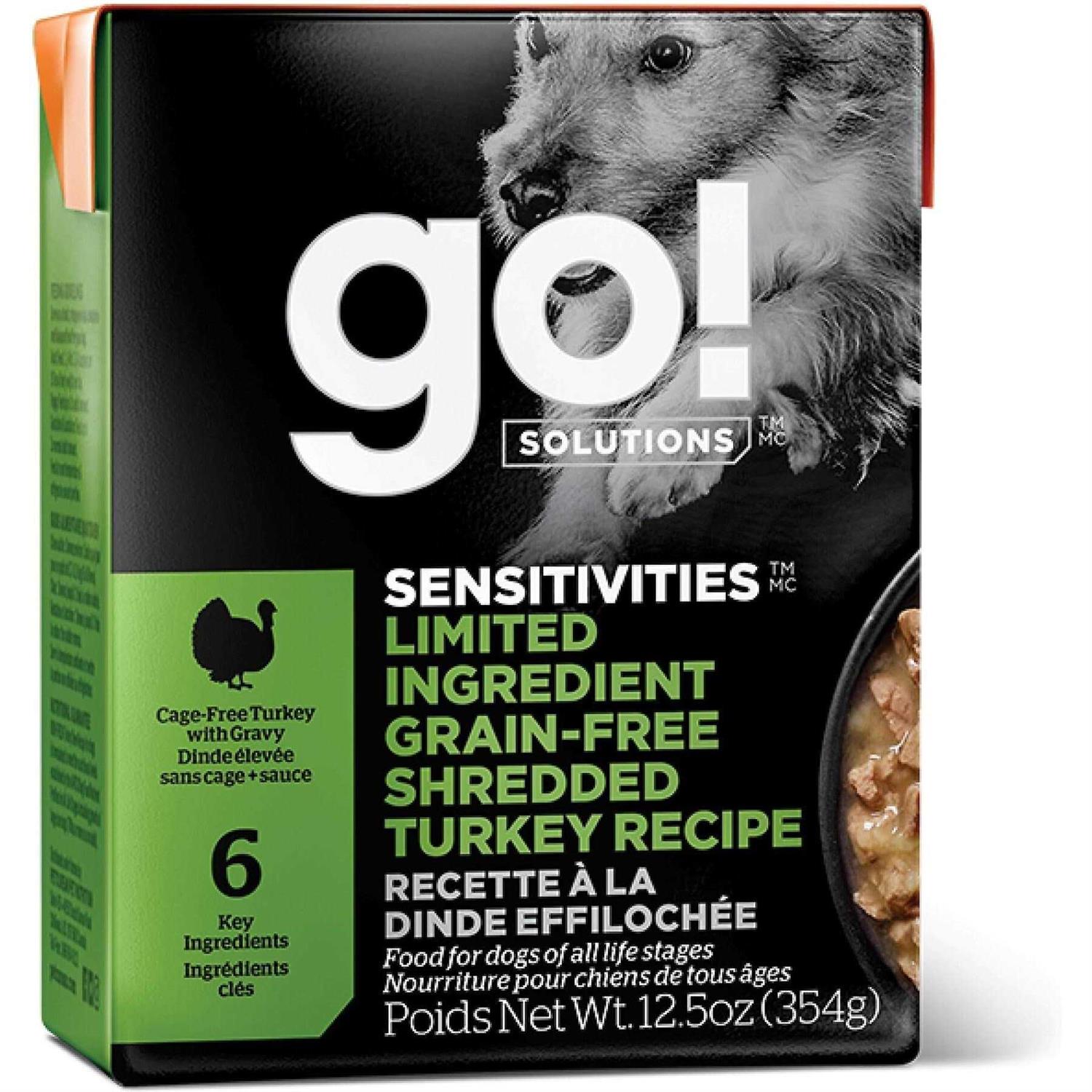 Go! Sensitivities Limited Ingredient Grain-Free Shredded Turkey Wet Dog Food - Healthber