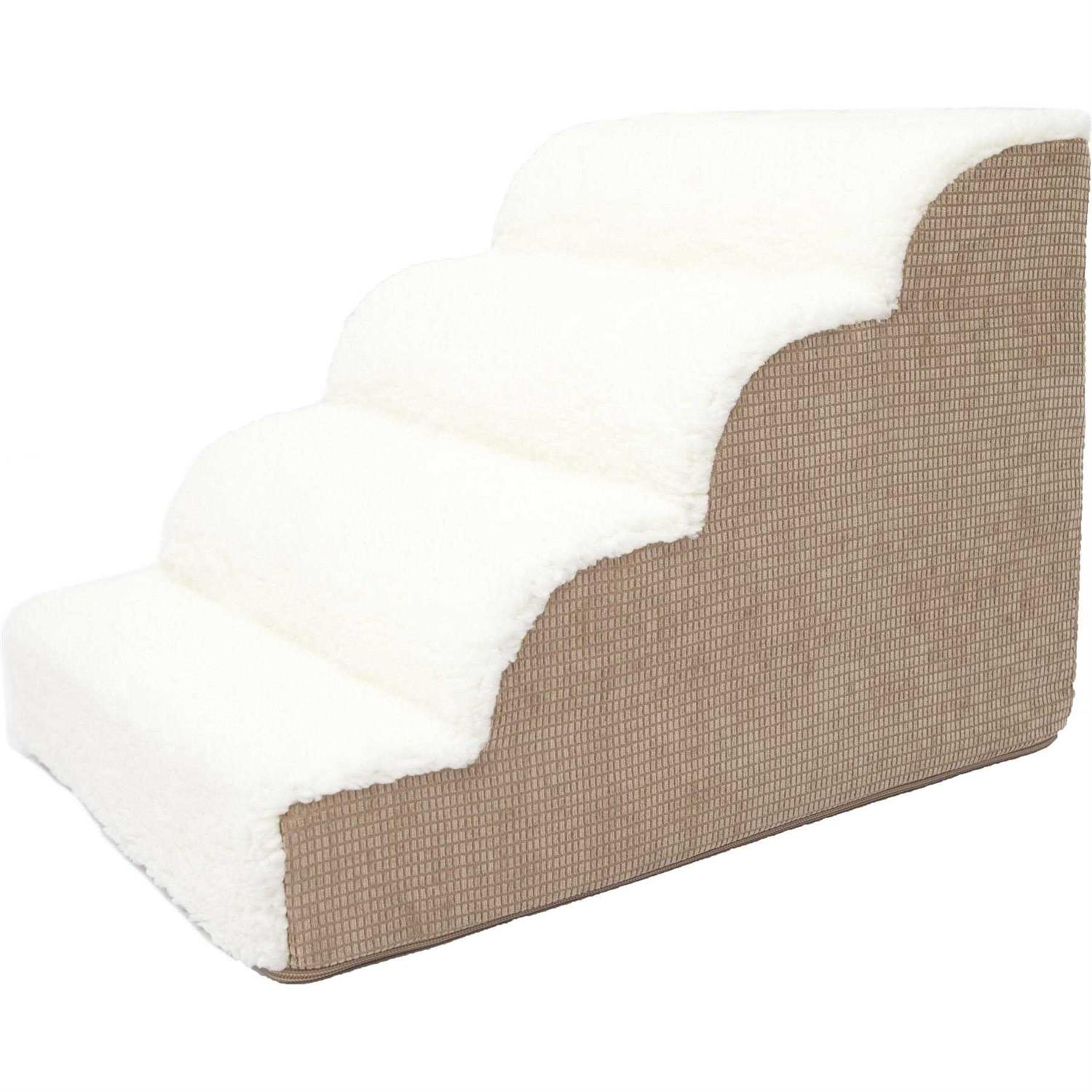 Precious Tails High Density Foam Scalloped Sherpa Top 4 Steps - Healthber