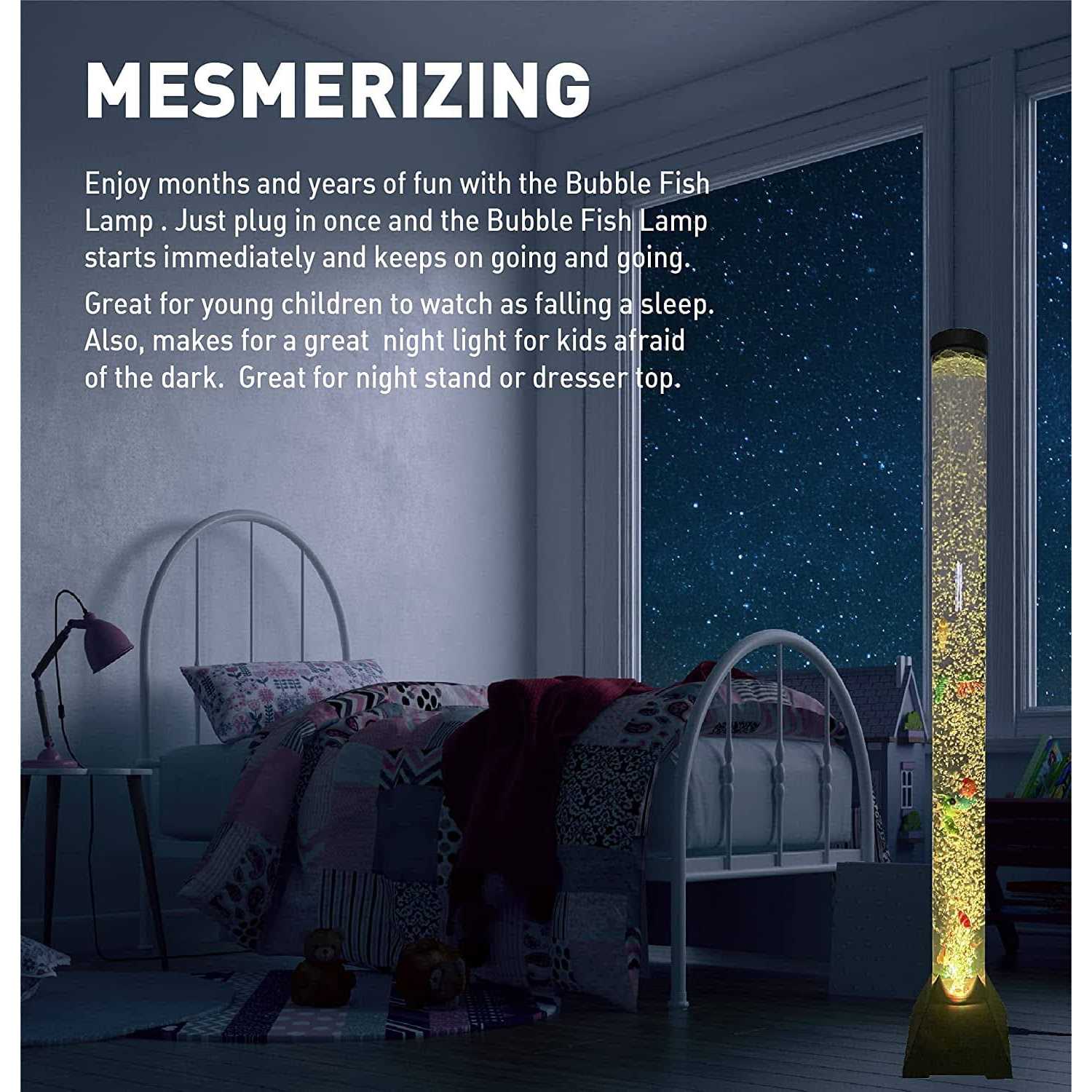 Easygo Product Bubble Fish Aquarium Lamp-Autism Sensory-Kids Room Tube Light - Healthber