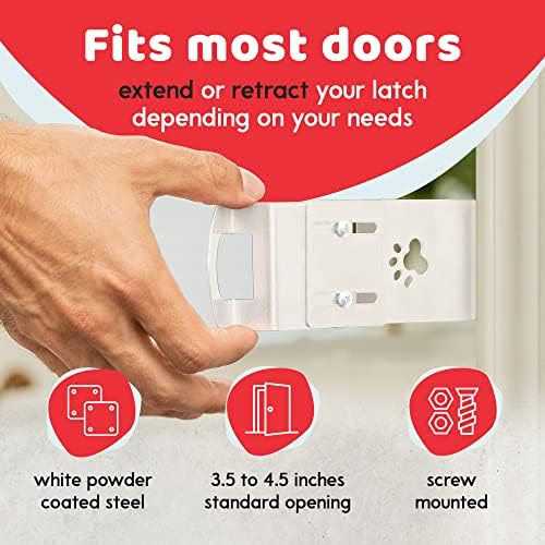 TheDoorLatch 4-in x 86-in White Powder Coat Steel Small Dog/Cat Door for Entry Door DL-WH - Healthber