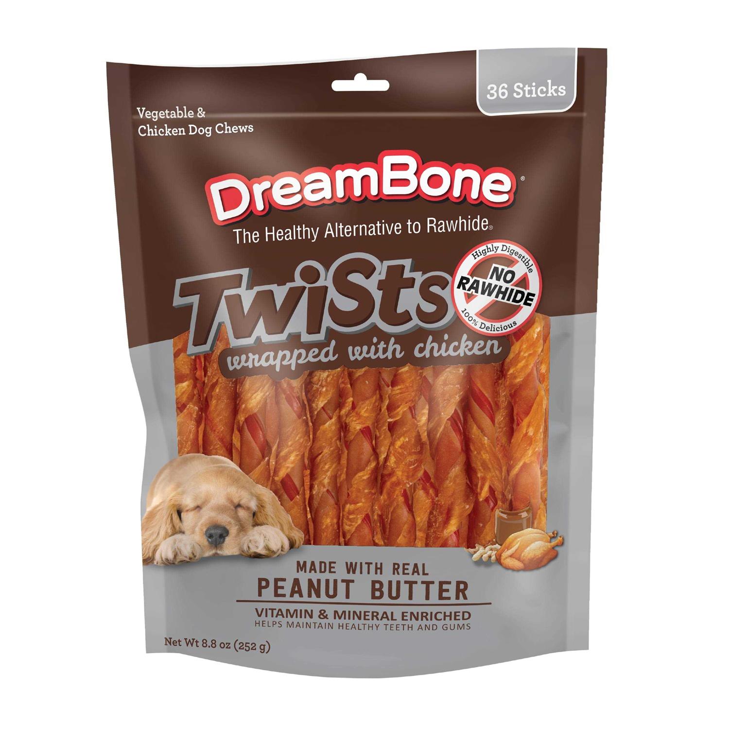 Dreambone Twists Wrapped with Chicken Rawhide-Free Dog Chews - Healthber