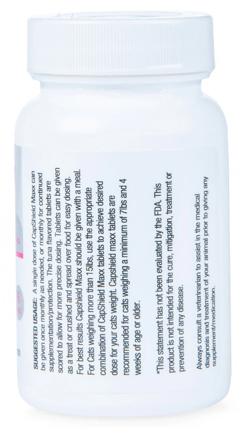 CapShield Maxx Flavored Tabs for Cats, 7-15 lbs - Healthber