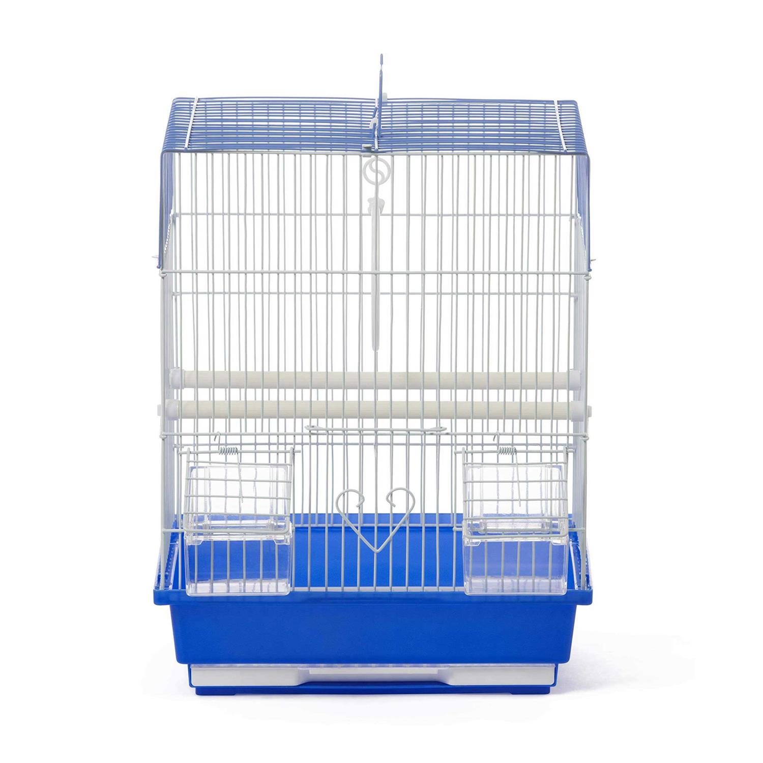 Prevue Pet Products Flat Top Economy Bird Cage Blue and White 31991 - Healthber