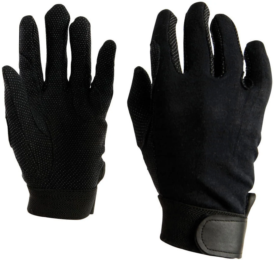 Weatherbeeta Good Hands Track Riding Gloves, Black, pair - Healthber