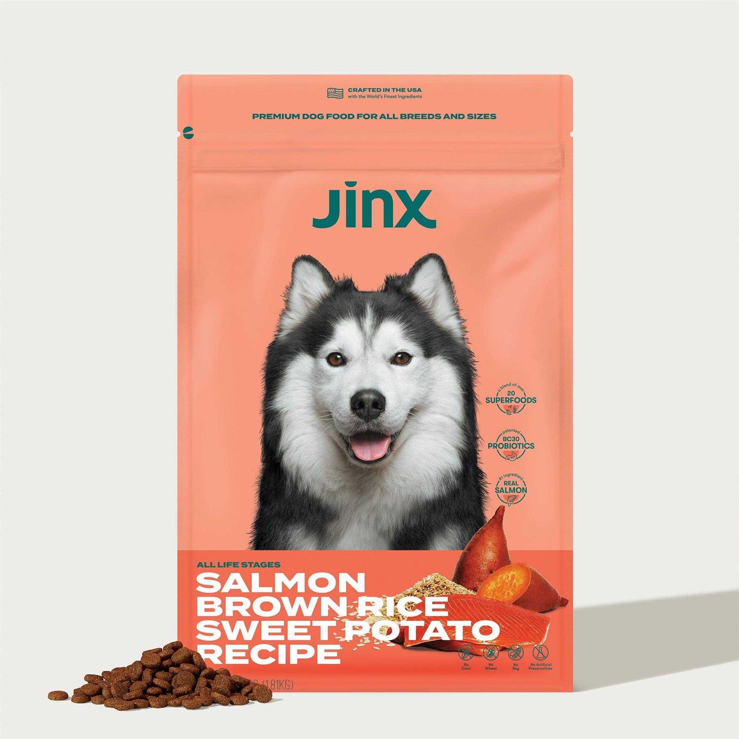 Jinx Salmon Brown Rice & Sweet Potato Dry Dog Food - Healthber