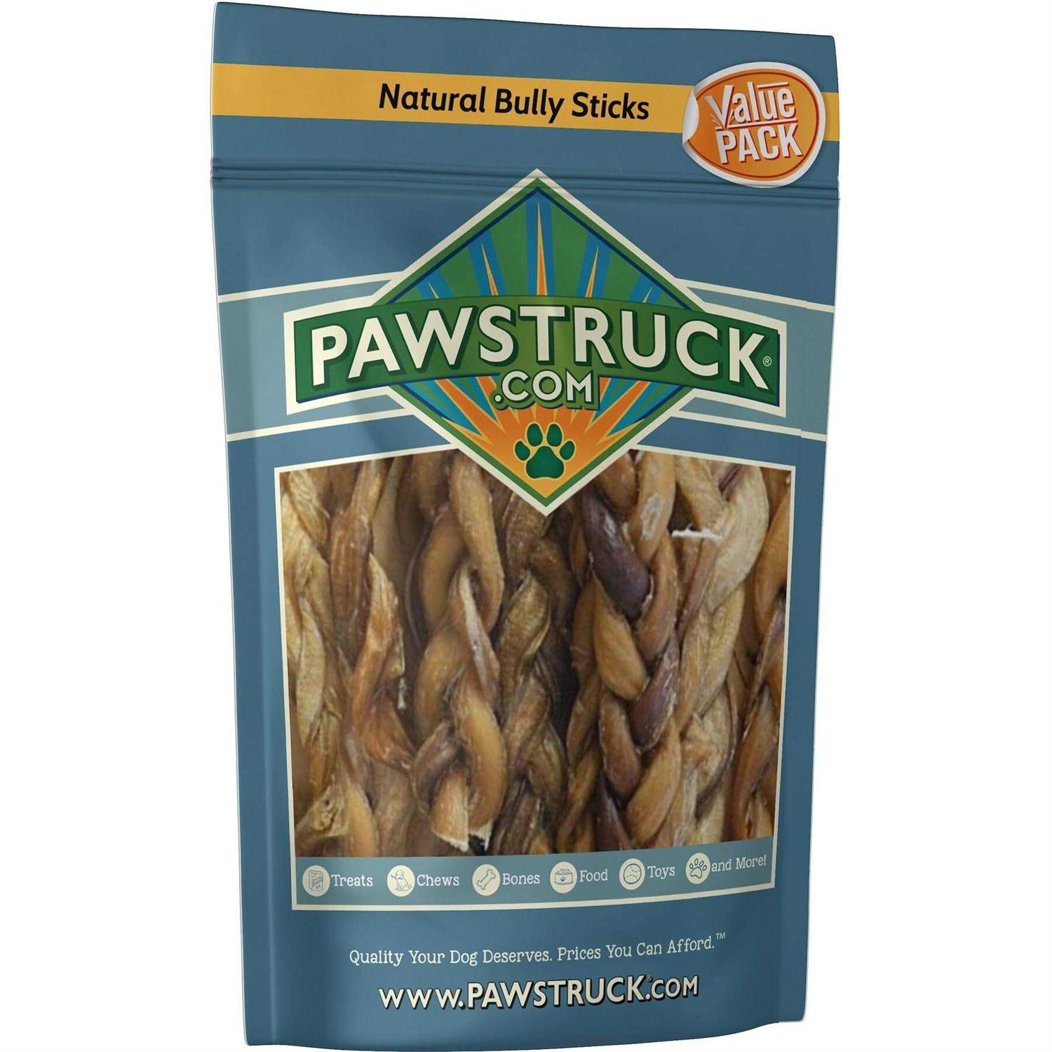Pawstruck Braided Bully Sticks Dog Treats - Healthber
