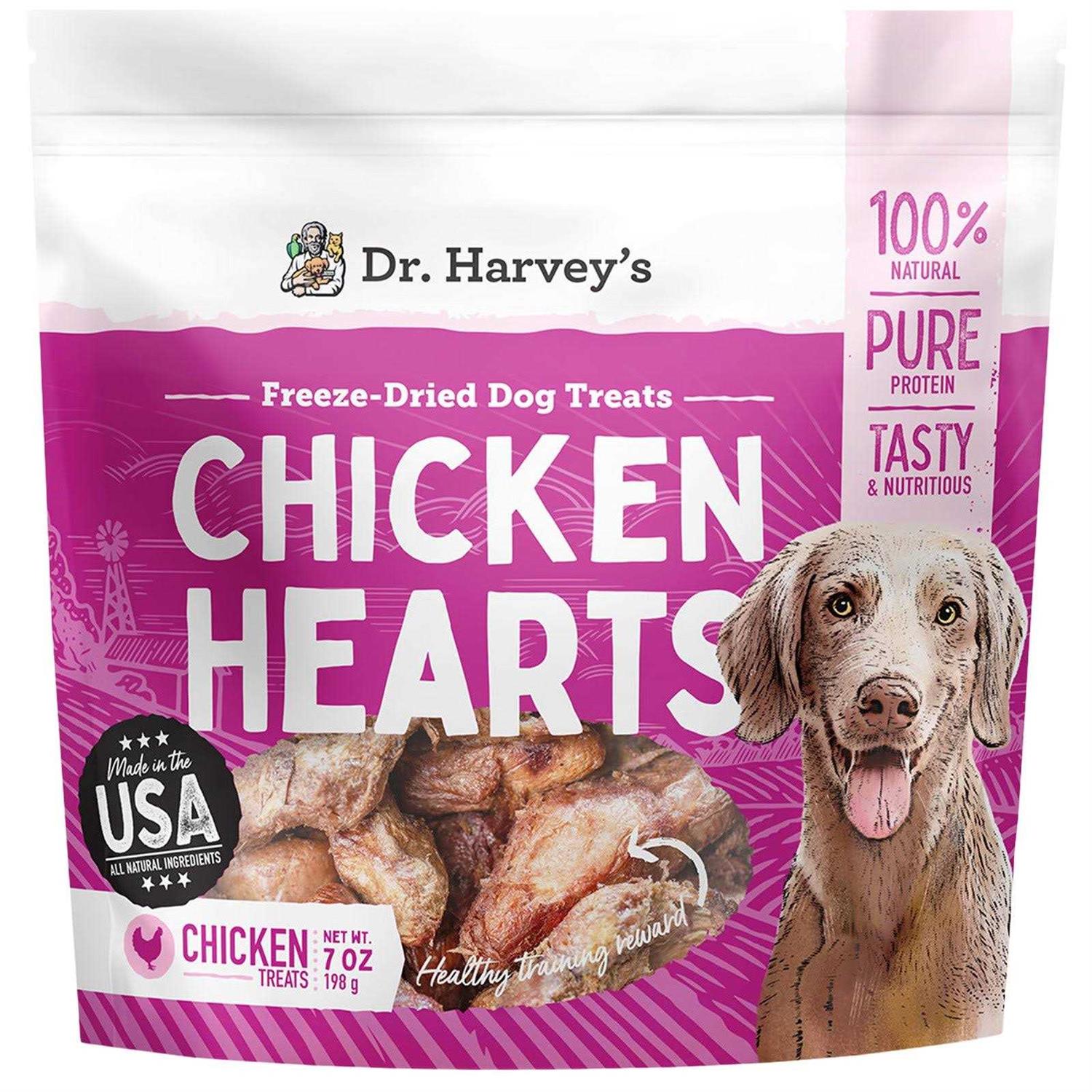 Dr. Harvey’s Chicken Hearts Freeze Dried Training Dog Treats with Real Chicken Hearts for Dogs - Healthber