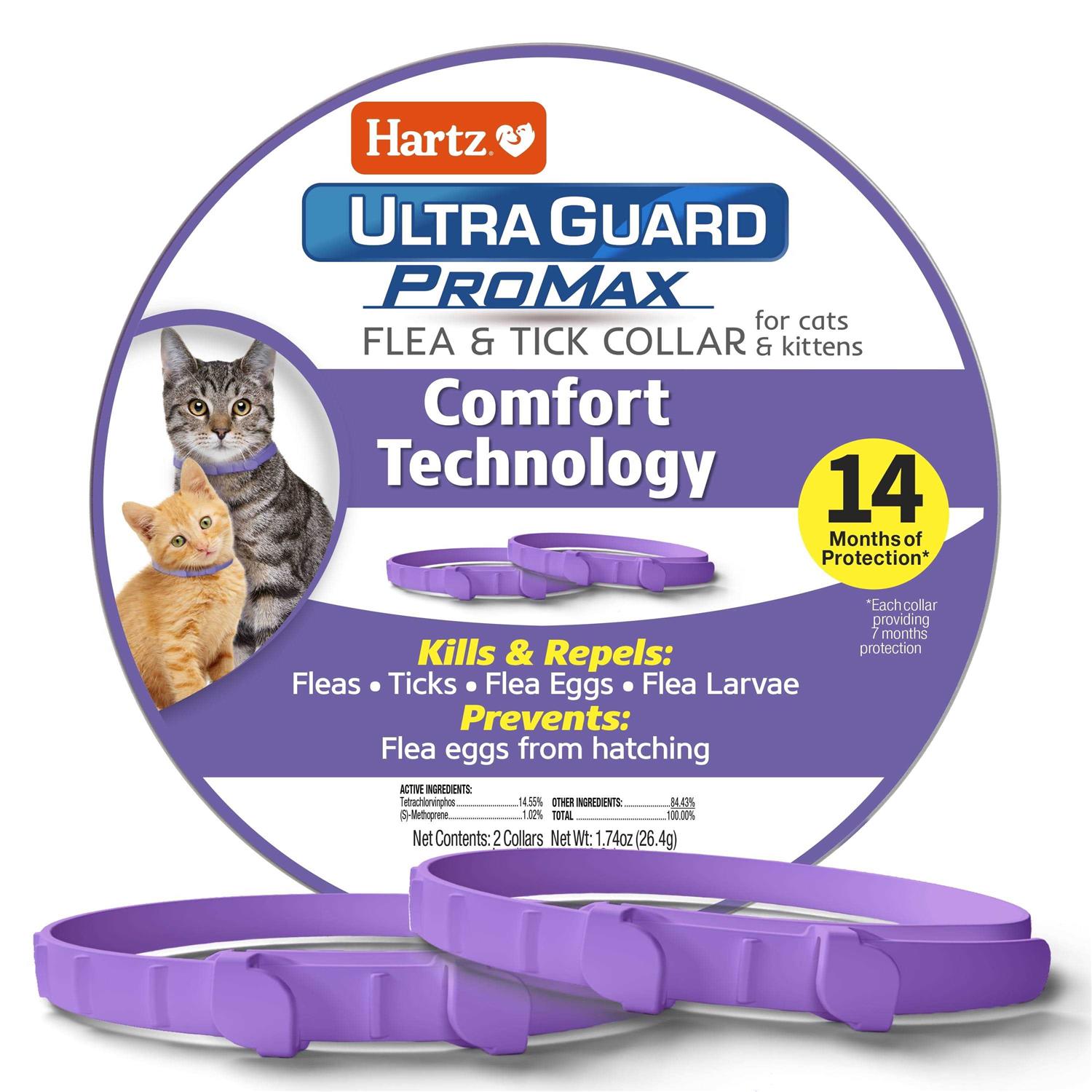 Hartz UltraGuard ProMax Flea & Tick Collar for Cats & Kittens - Healthber